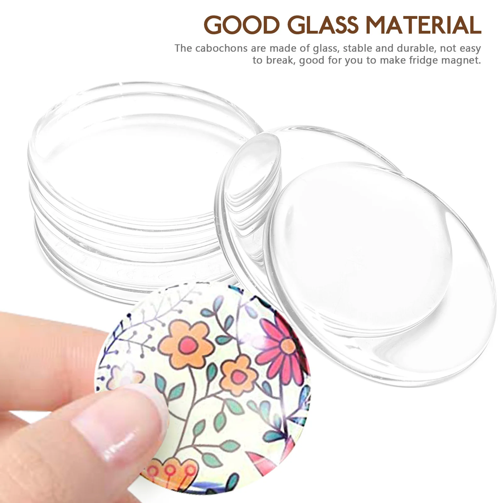 

Refrigerator Patch Magnets Making Photo Clear Glass Crystal Fridge Decor Small for