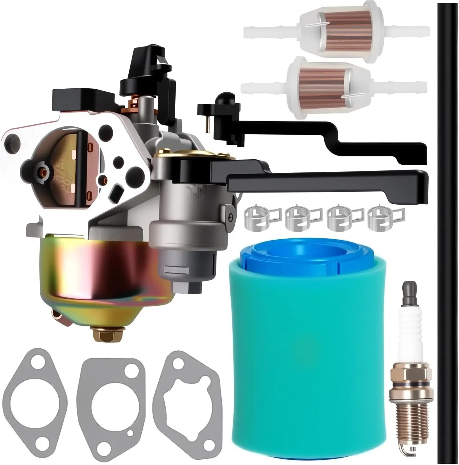 Carburador CH440 para motor de gasolina Kohler CH440 Command Pro 420CC 14HP - Kit de repuesto con filtro de aire y combustible, junta y compatibilidad