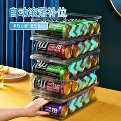 Refrigerator beverage storage box beer cans double drawer kitchen organize storage storage box