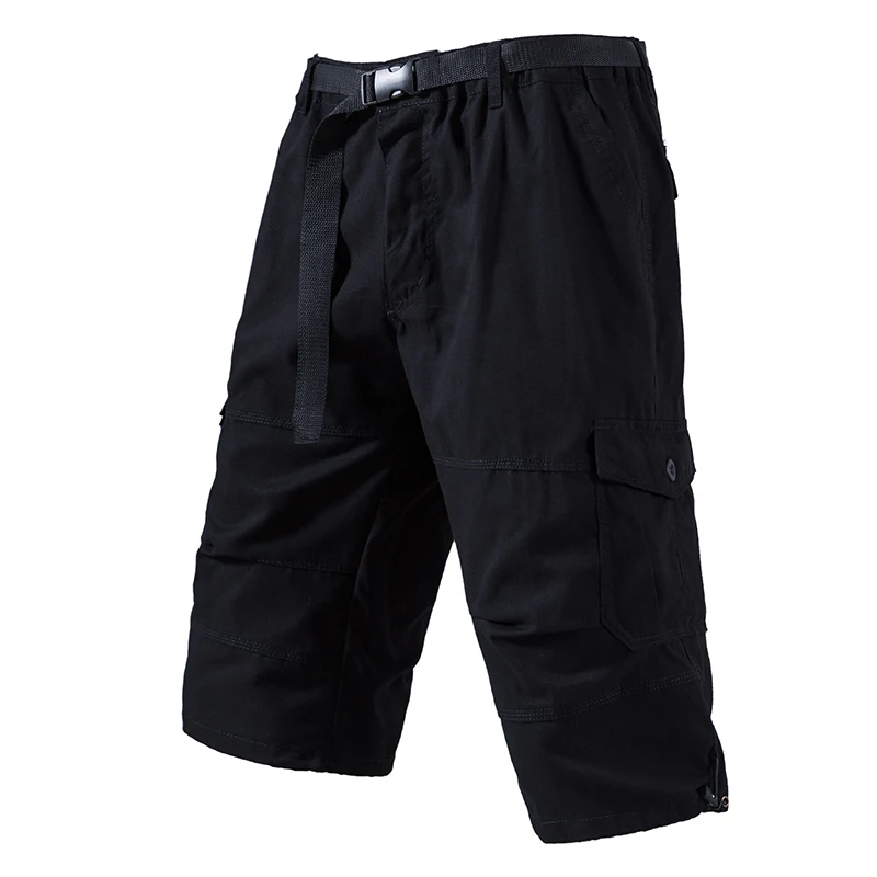 Men's Casual Outdoor Shorts Cotton Capri Shorts Summer Pockets Sports Jogger Hiking Fishing Below Knee Work Shorts
