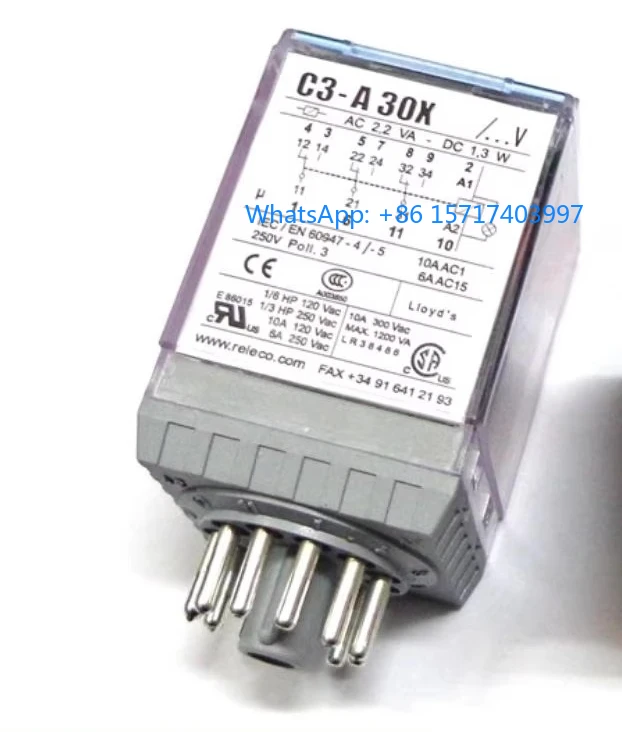 

New original RELECO/Yike C3-A30X R20N 24VDC 230VAC 110VDC relay