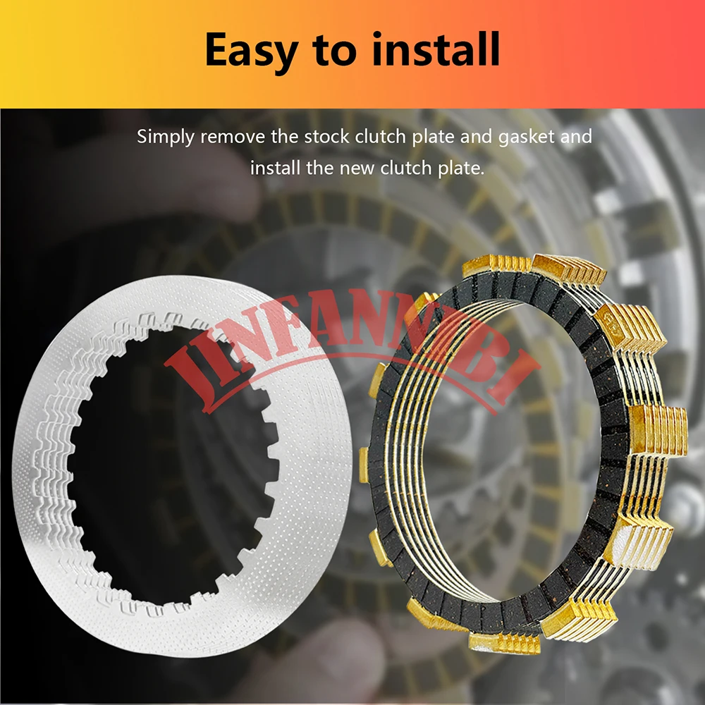 Clutch Friction Plates Spring Gasket Kit for Suzuki Savage 650 1986-1988 1995-2000 2001 2002 2003 2004