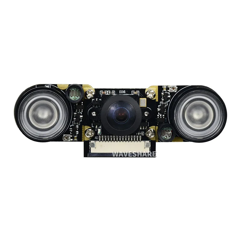 Wide Angle Fisheye Camera Board, IR Night Vision Focus Adjustable for Raspberry Pi 4B 3B+
