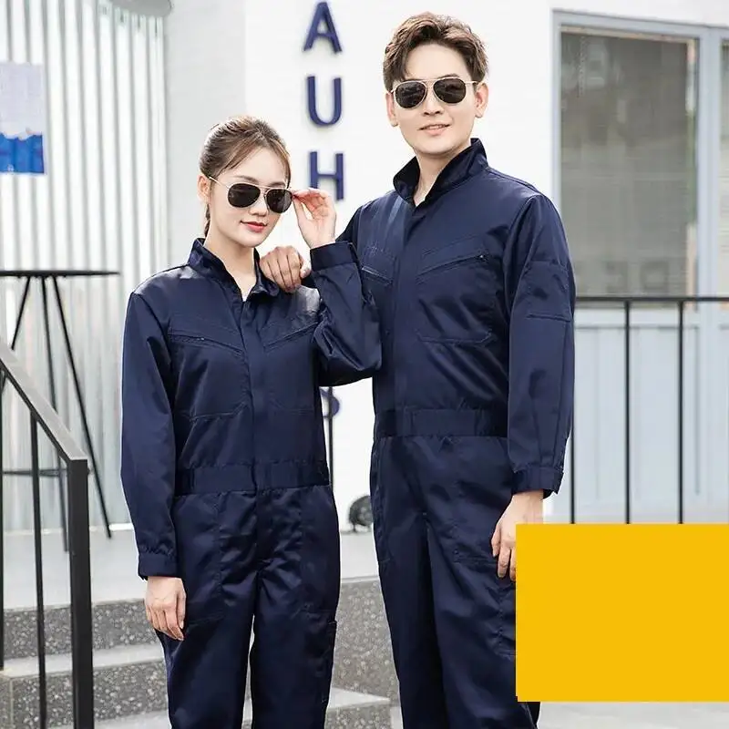 

Рабочий комбинезон с воротником-стойкой, униформа для заводской мастерской, авторемонтник, механические рабочие комбинезоны, рабочие комбинезоны, комбинезоны