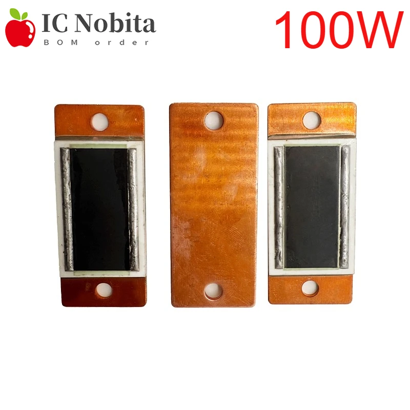 1PCS High Power 100W Thick Film Non-Inductive Resistor 5R 10R 20R 40R 50R 100R 150 Ohm for RF Load Copper Plate