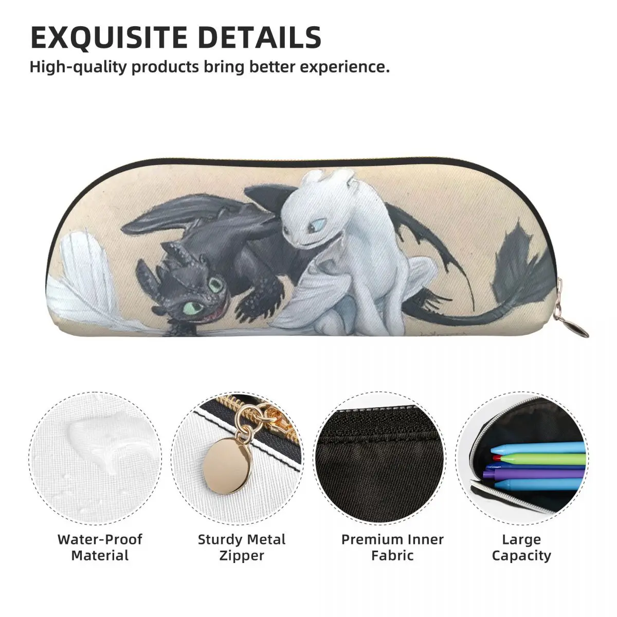 Беззубые и Lightfury пеналы, держатель для ручек, канцелярские принадлежности, большая вместительная коробка для ручек, сумка-карандаш для мальчиков и девочек, подарки