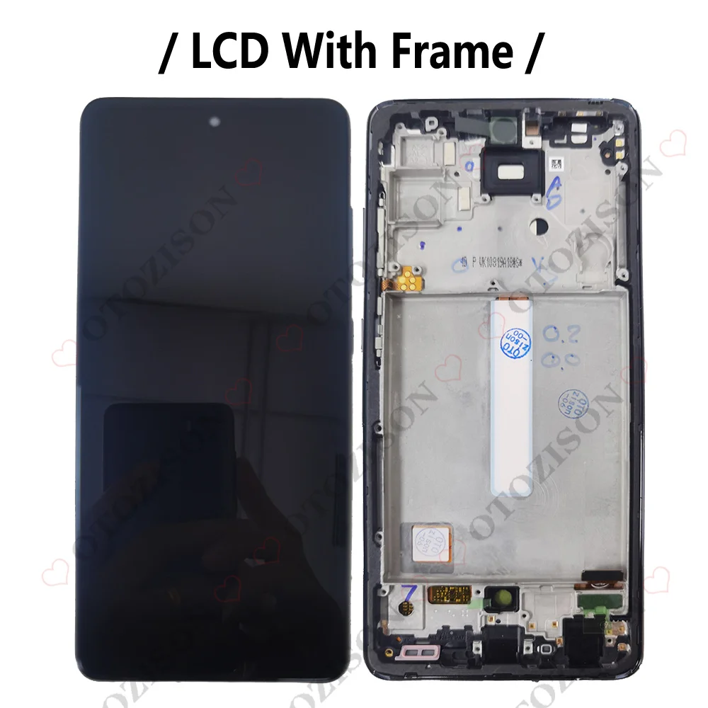 Super AMOLED Display Para Samsung Galaxy A52s 5G A528 SM-A528B SM-A528B/DS LCD Touch Screen Digitador Montagem A528 LCD com moldura SM-A528B/DS LCD