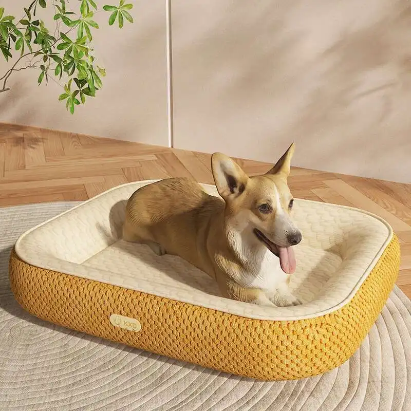 

Large Kennel With Heighten Thickness Pet Nest Memory Sponge And Dog Bed Removable Washable Puppy Cushion Cat Supplies