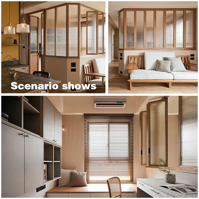 Left And Right Folding Window Hardware Milk Tea Shop Cafe Solid Wood Frame Glass Push-pull Air Pressure Rod Window Slide
