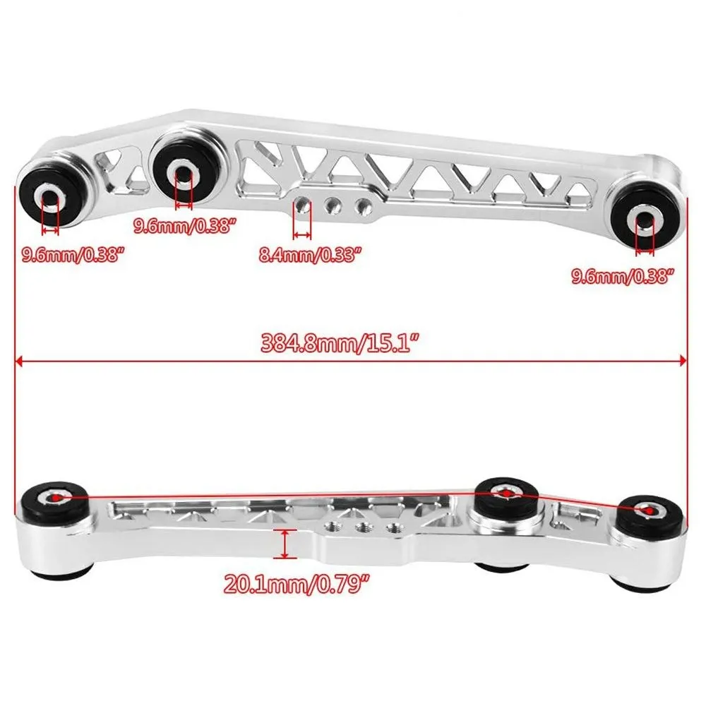 F7 Billet Lower Control Arms Aluminum w/Bushing Relacement For 88-95 Honda Civic CRX Del-Sol 94-01 Acura Integra LCA-1004-F7