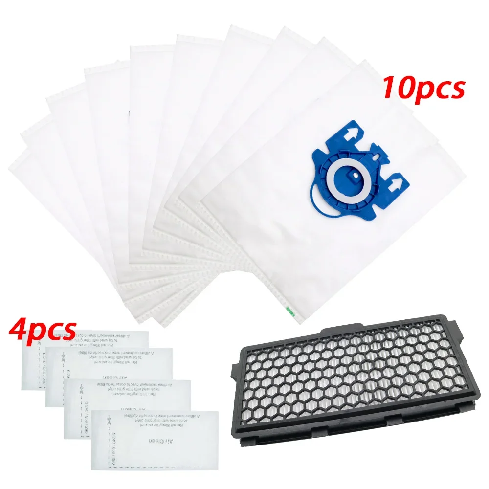 

10Pcs/Lot for Miele Type GN Deluxe Synthetic Vacuum & 4 Filters S2 S5 S8 C1 C3 Hepa Vacuum Cleaner Dust BAGS with FILTERS