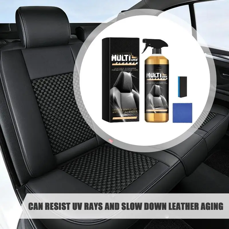 Car Interior Cleaner Deep Nourishing Leather Cleaner Convenient Car Seat Cleaner Leather Care Kit For Car Interiors Furniture