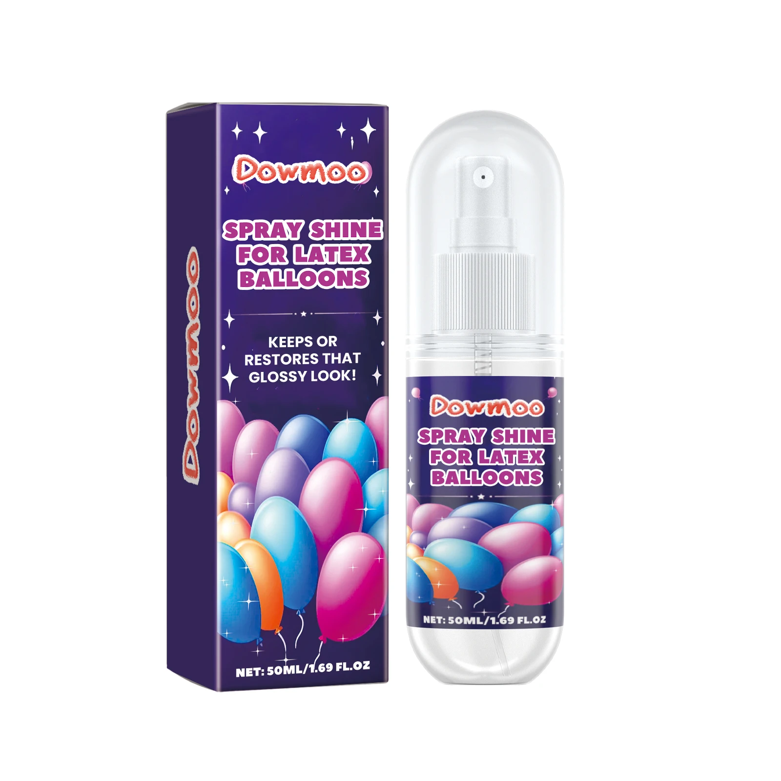 

Dowmoo Enhances Balloon Gloss And Creates Lasting Effect, Creating Atmosphere Highlight Spray