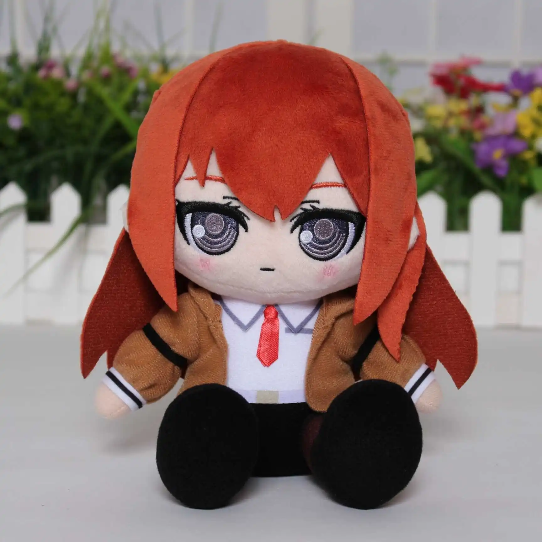 19cm Makise Kurisu Christina Cute Cotton Doll Anime Figure Plush Stuffed Toy Puppet Kawaii Mascot Pillow Cosplay Xmas Gifts