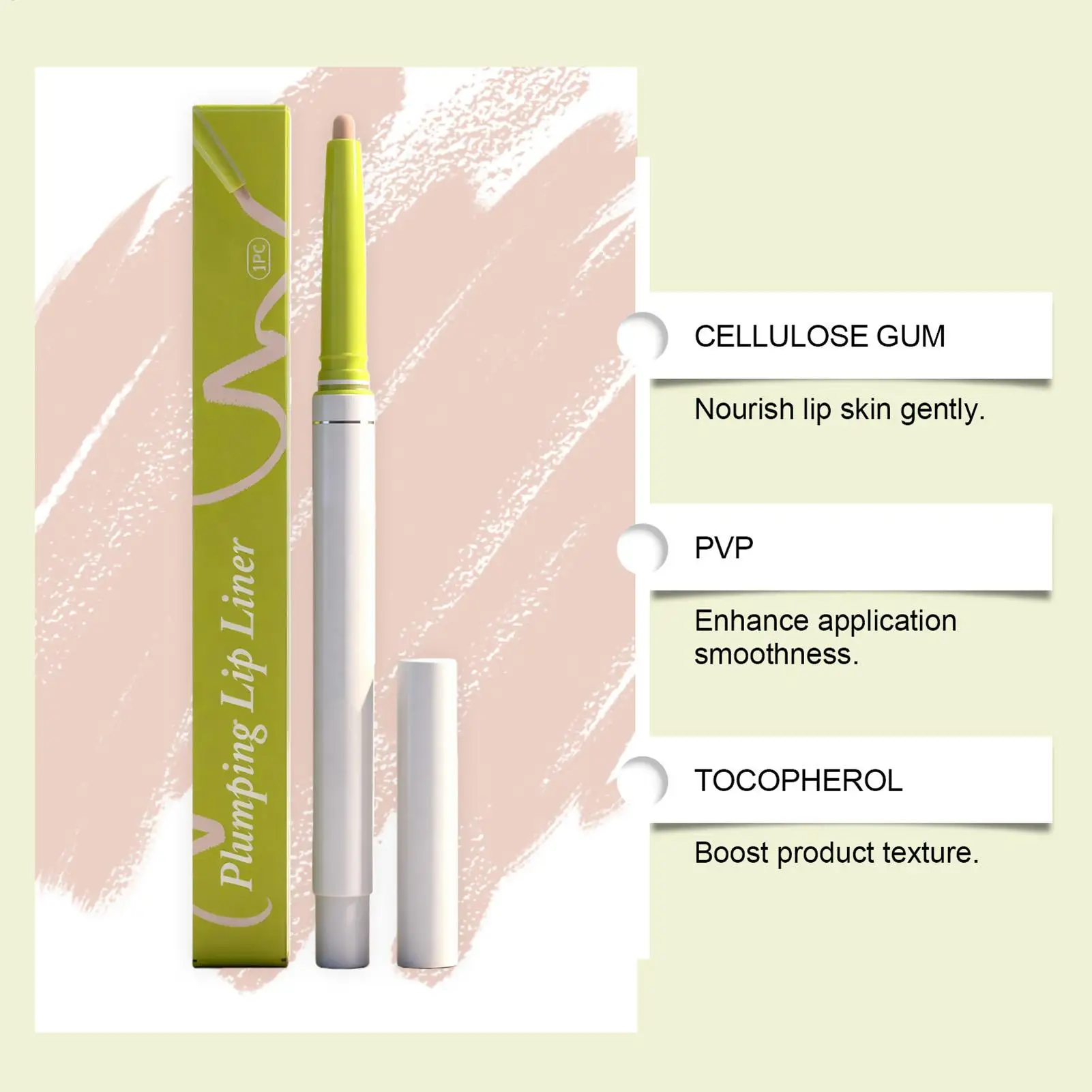 Matte Lipliner Pencil Velvet Nude Pink Lip Liner Pencil Plumping Lip Stain Lasting Fine Lipstick Slim Lip Outline Contour Makeup