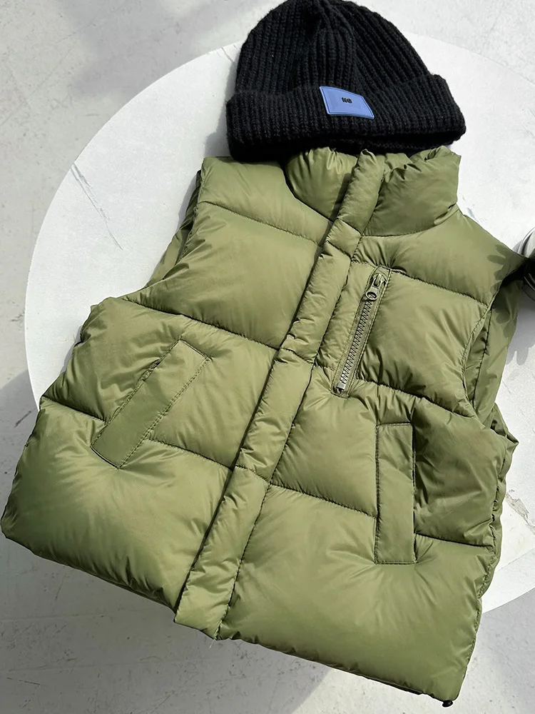 Children's Down Vest Boys and Girls 2024 Autumn and Winter New Thick Baby Warm Vest to Wear Outside