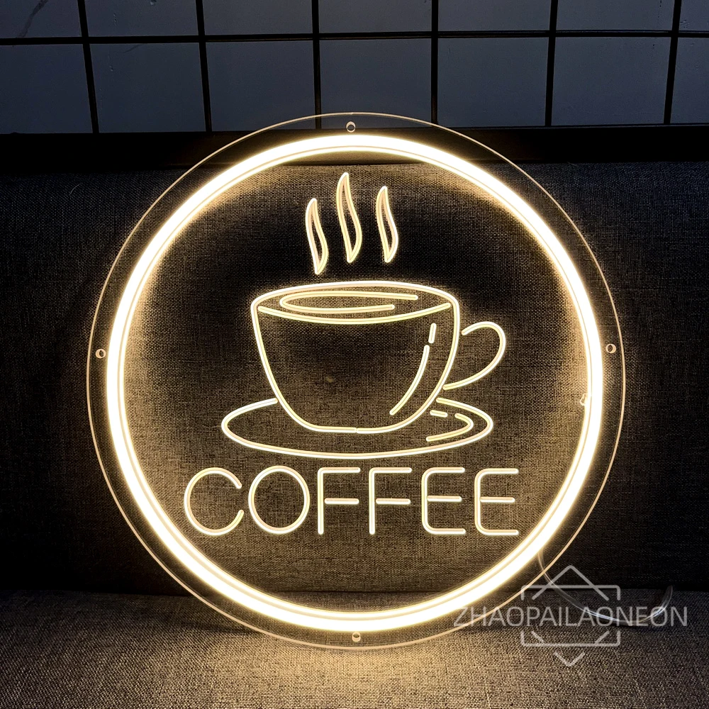 

Coffee Shop Neon Signs Coffee Cup Neon Led Signs For Cafe Room Decor Wall Hanging Neon Led Signs 3D Engraved Neon Light Signs