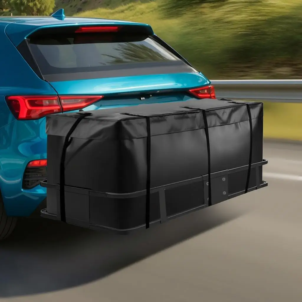 

Hitch Cargo Carrier Bag, Waterproof 840D PVC, 59.84 x 23.9 x 24.02 in (20 Cubic Feet), Heavy Duty Cargo Bag for Truck Bed Sto