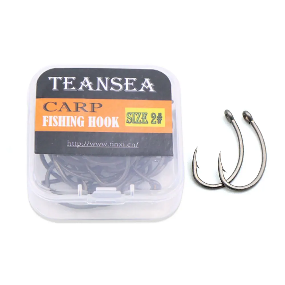 50pcs Carp Fishing Hooks Method Feeder Fishing Barbed Hook Curve Shank High Carbon Steel Hook For Hair Rig Accessories Tackle