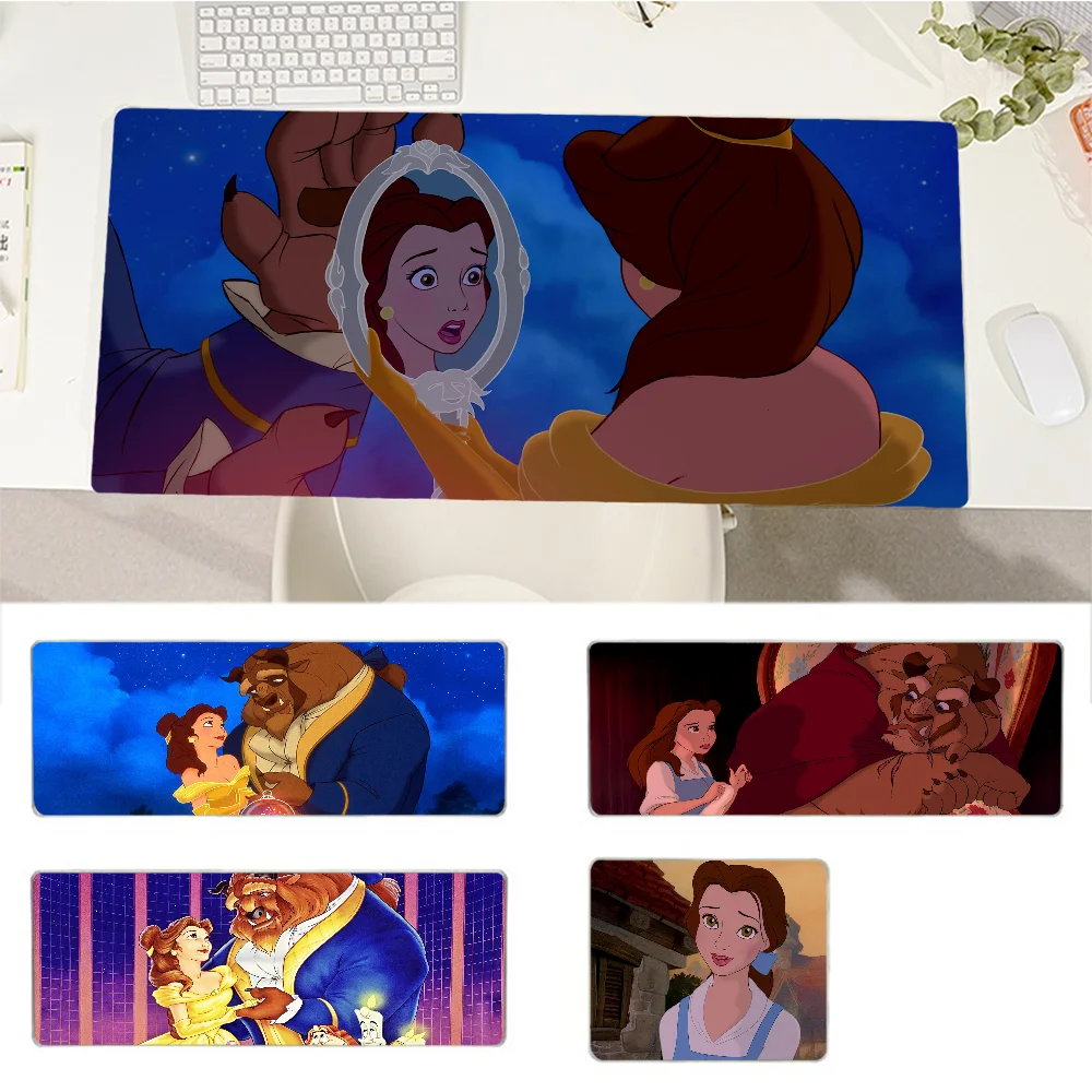 

Disney Beauty And The Beast Mousepad Cute Natural Rubber Gaming mousepad Desk Mat Size for Game Keyboard Pad for Gamer