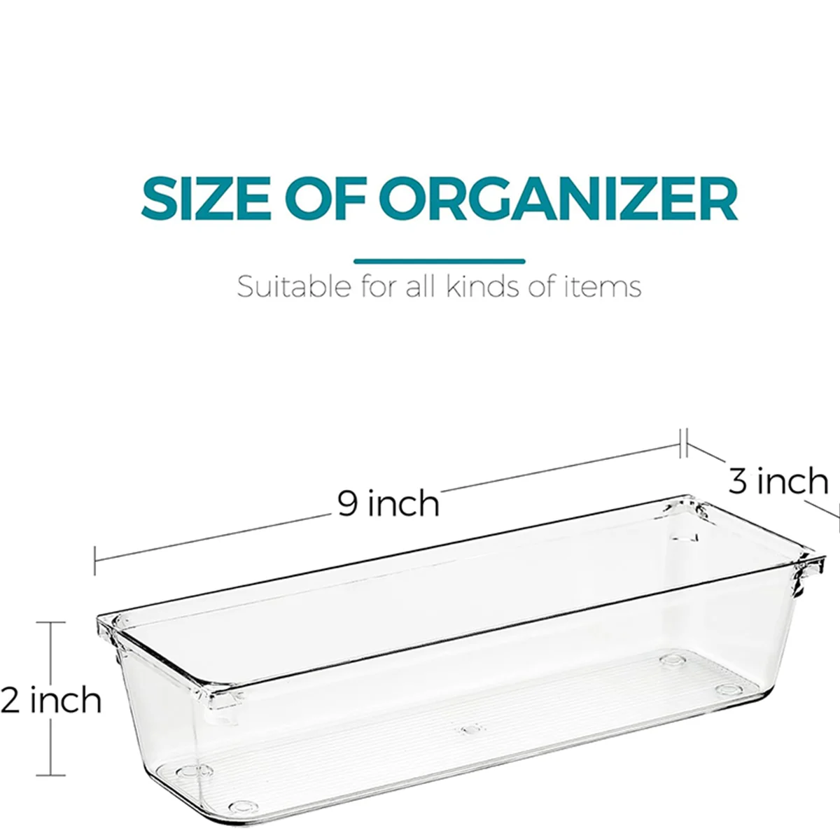 12 Stück, 8.97*2.95*2,16 Zoll (ca. 22.8*7.5*5,5 cm) transparente Schubladen-Aufbewahrung sbox, Kommode und Stauraum, Anzug