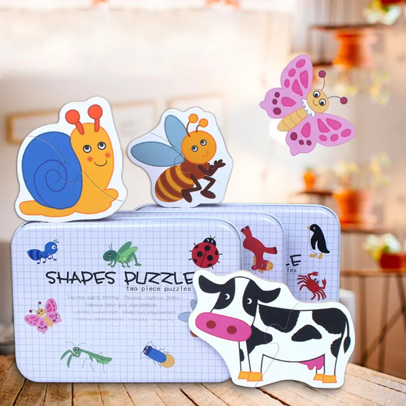 

Children's early education creative puzzle building block intellectual development cognitive enlightenment paired toys