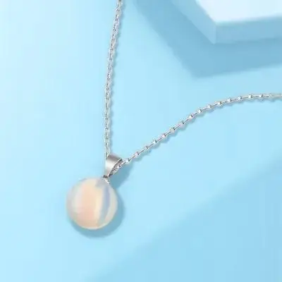 Moonstone Necklace Women Luxe Minimalist Pendant Necklace Featuring Ethereal Moonstone in Thoughtful Present Box Clavicle