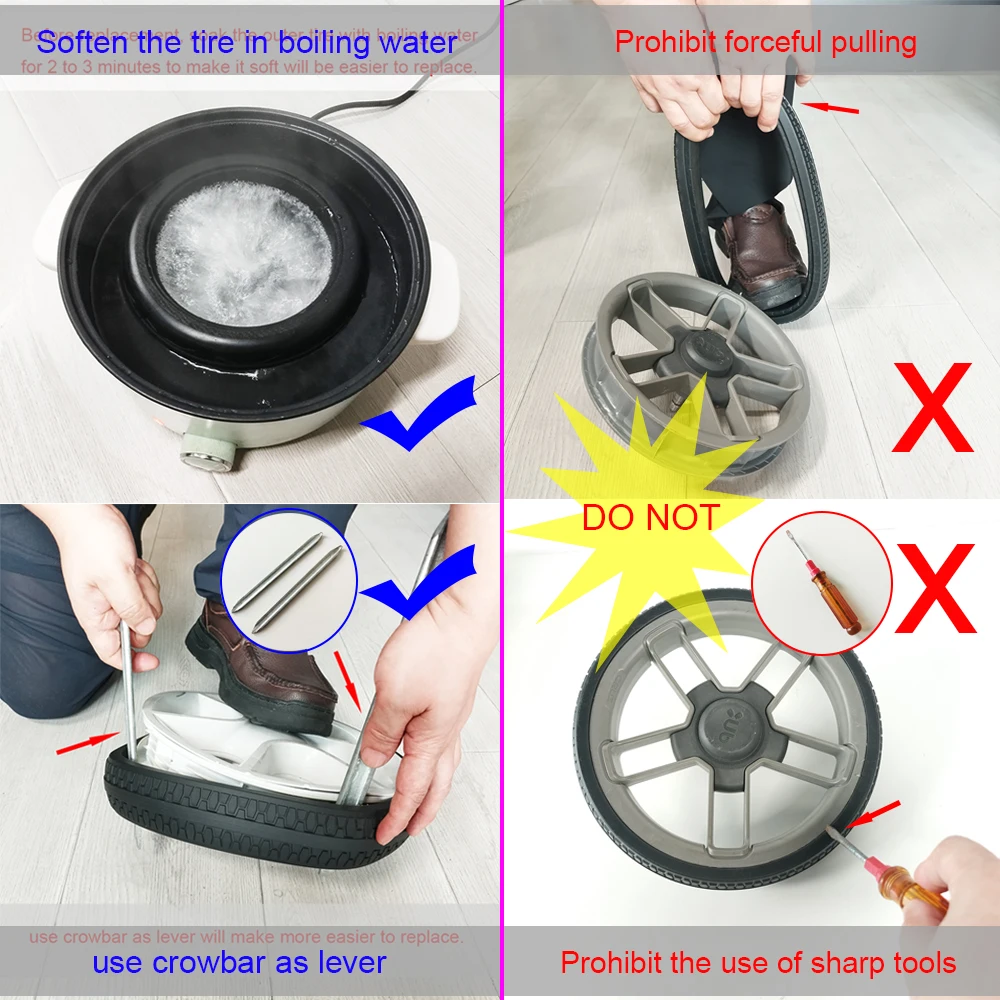 Kinderwagenband elk voor Jane Muum kinderwagen voor- of achterwiel bandenafdekking PU tubeless DIY baby buggy vervangende accessoires