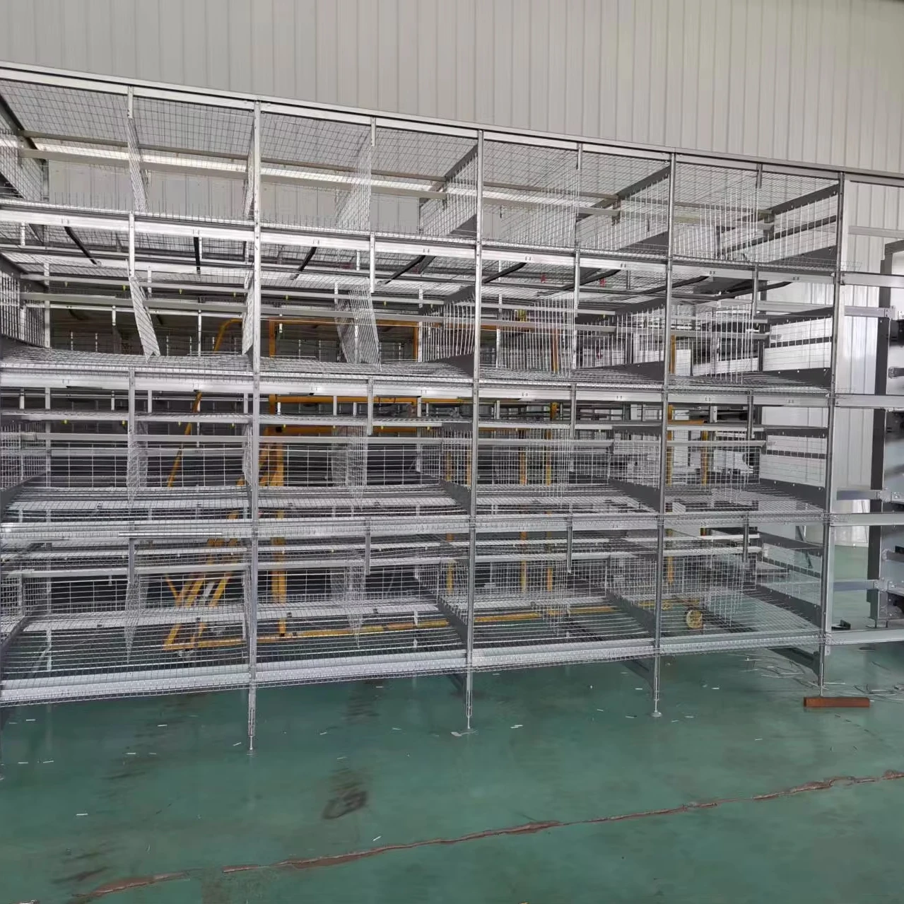 

Direct Selling JUXIN Q235 H Type Chicken Coops 4/6 Tiers Layer Battery Cage System For 20000 Birds Capacity Poultry Farms