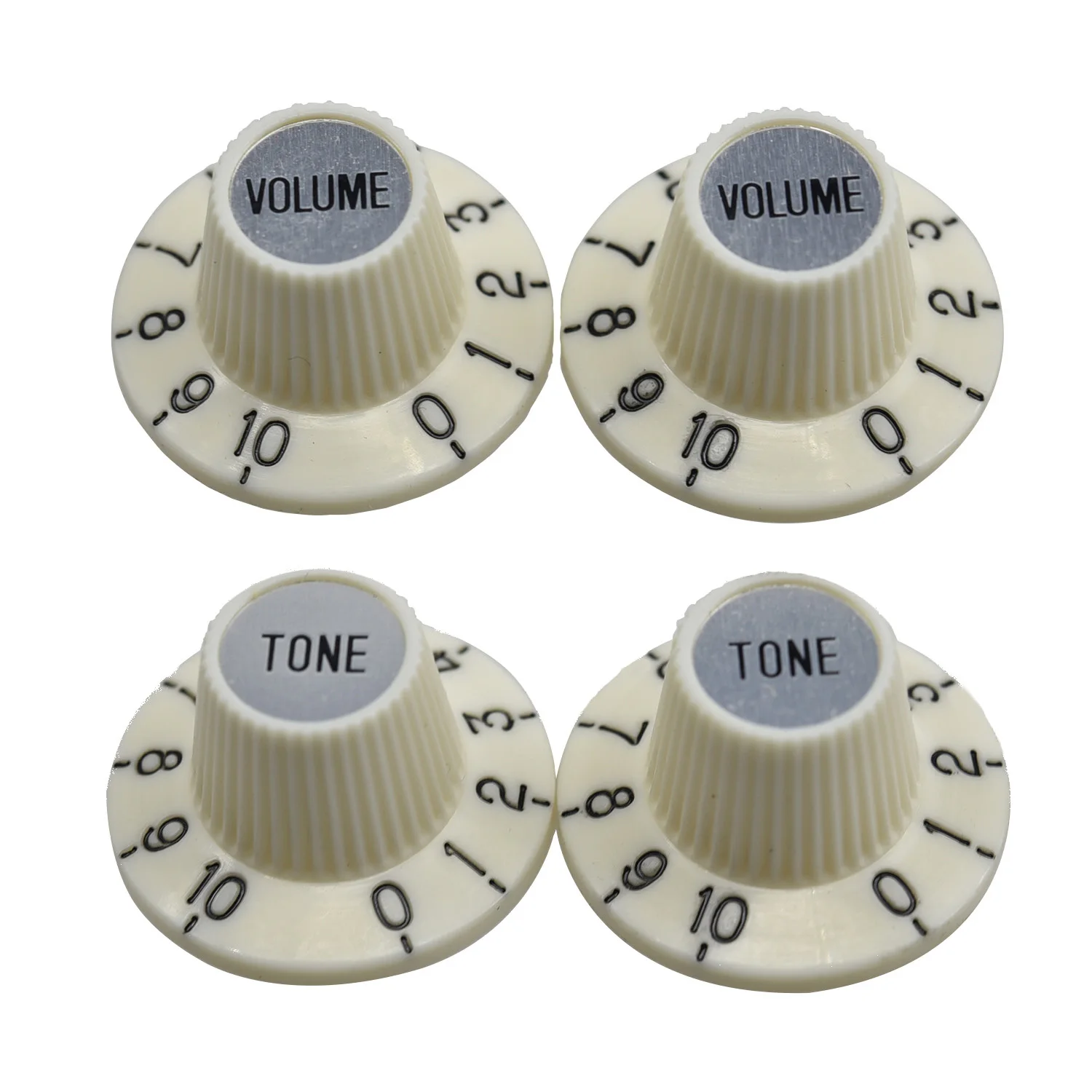 KAISH 18/24 Splines Black/White/Aged White Guitar Witch Hat Knobs Top Hat Knobs for Gibson Epiphone Les Paul SG ES Jazzmaster view 5