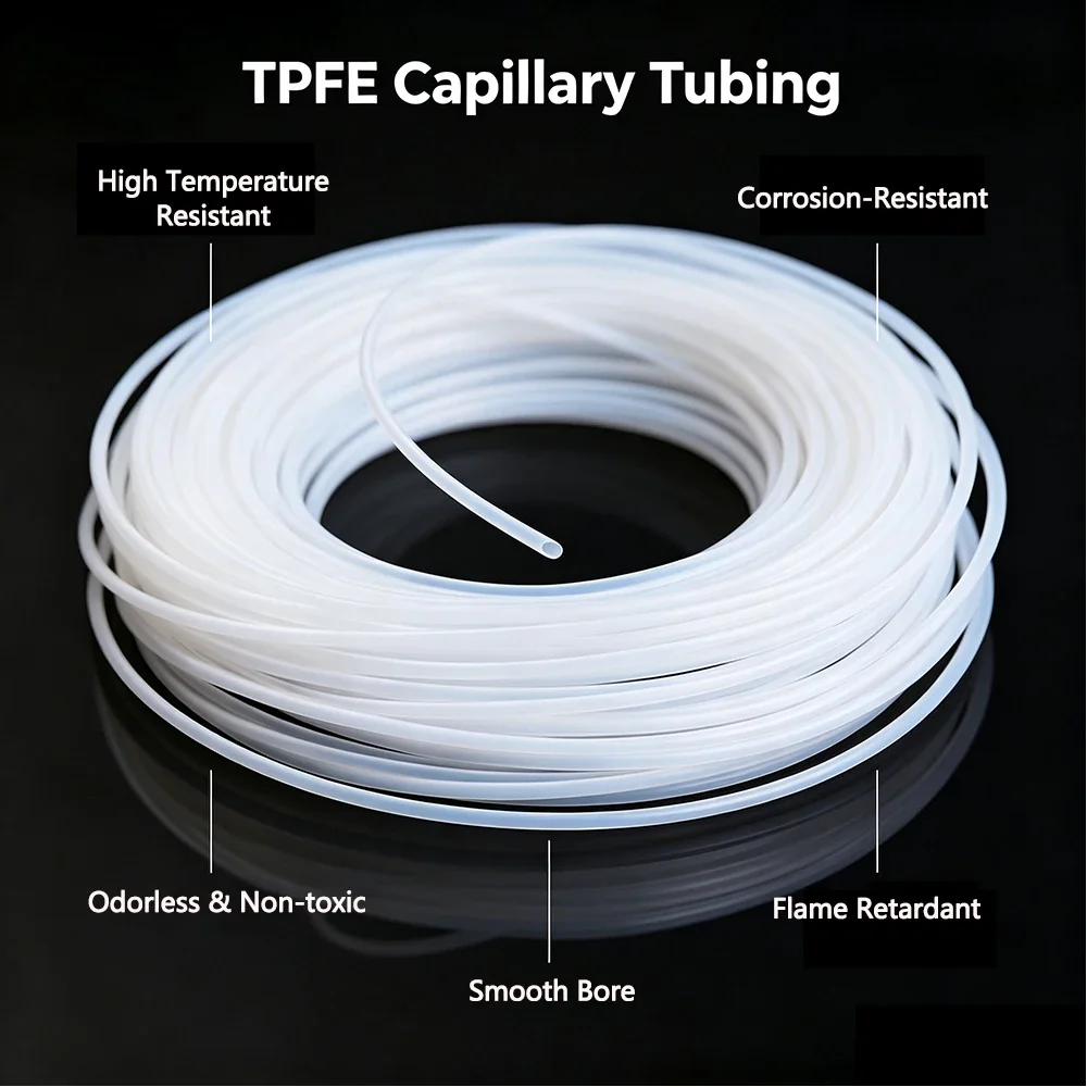 ID 0.2mm~5mm PTFE tube capillary white fine hose High-Quality Electrical Insulation Material Multiple sizes