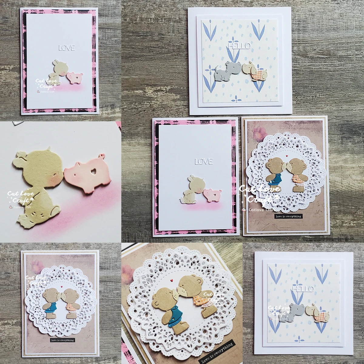 Catlove Love Animals Metall-Stanzformen Scrapbooking-Form Schablonen-Stanzformen Kartenherstellung DIY Basteln Prägen Neue Stanzformen für