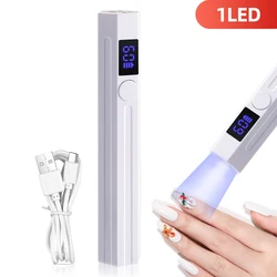Portable UV LED Nail Dryer Lamp For Gel Polish Quick Dry Flashlight Pen Cordless USB Nail Lamp Rechargeable Nail Art Tools