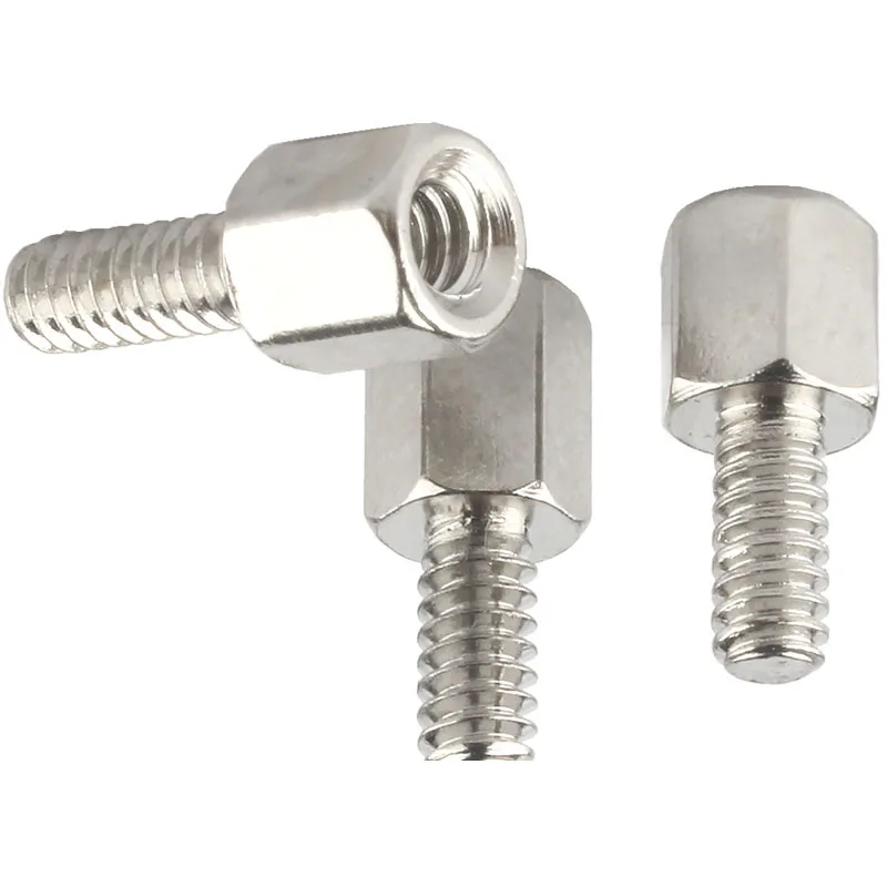 

4-40*5 Nickel Plated Single Hex Copper Column BGA Connector DB Head Computer Transfer Stud DB9 Motherboard Stud