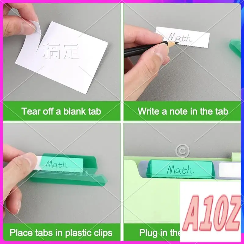 0Z-100 stuks 3,15 inch hangende bestandsmaptabbladen inzetstukken plastic hangende bestandstabbladen veelkleurig