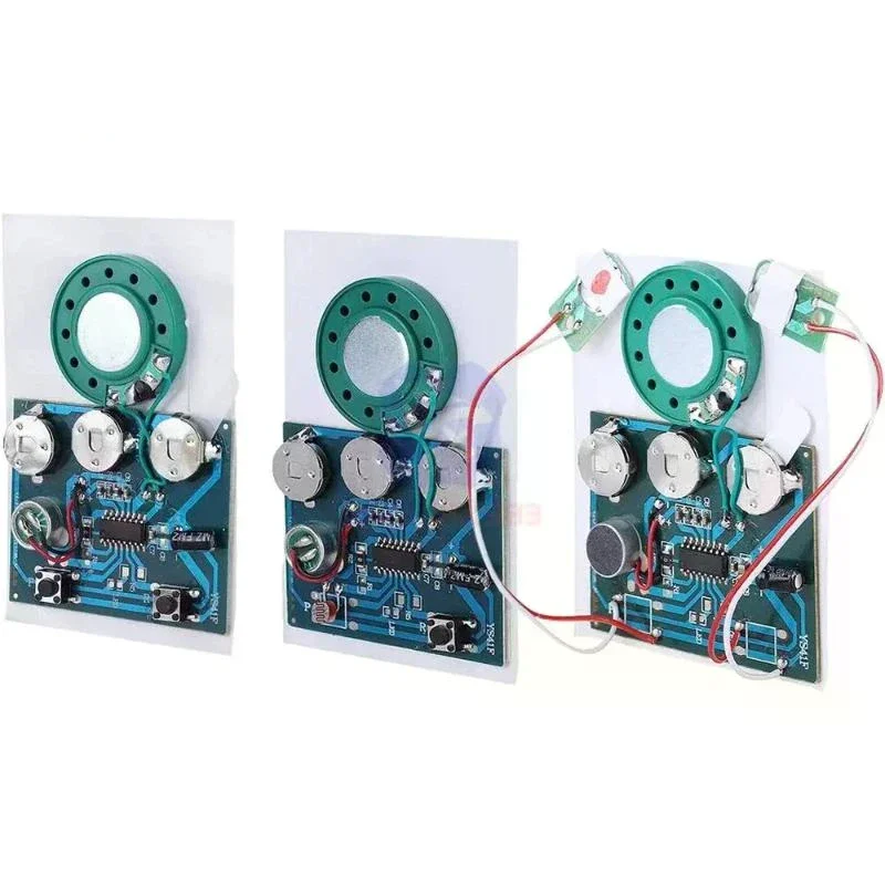 Chip de grabación de doble botón, módulo de reproducción de grabación de voz y Audio de los años 60, accesorios para tarjetas de felicitación, 1 Uds.