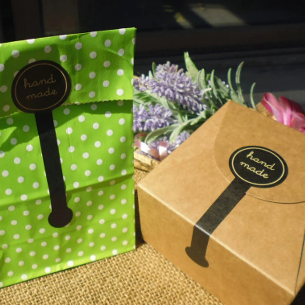 

200pcs Sealing Sticker Handmade Design For Packaging Bakery Gift Wrapping Stickers Adhesive Decals Party Favors Crafts