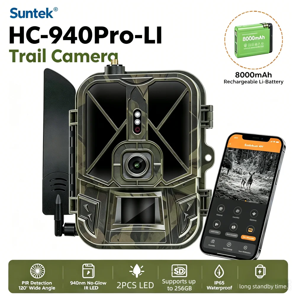 Cámara de Caza Celular 4G con Video en Vivo, Batería de Litio, Tarjeta SIM Integrada, 120MP, 4K, Aplicación Inalámbrica para Juegos, Servicio en la Nube, Resistente al Agua
