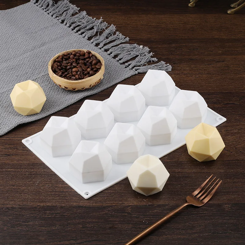 

8 Irregular Rubik's Cube Candles Silicone Molds DIY Chocolate Dessert Cake Baking Tools Handmade Soap Gypsum Resin Craft Molds
