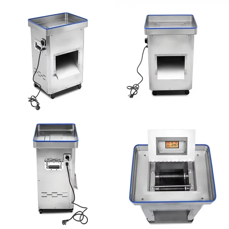 Stainless Steel Vertical Meat Cutter and Shredder for Beef Pork Lamb Chicken with 3mm 5mm 7mm Adjustable Blade Spacing