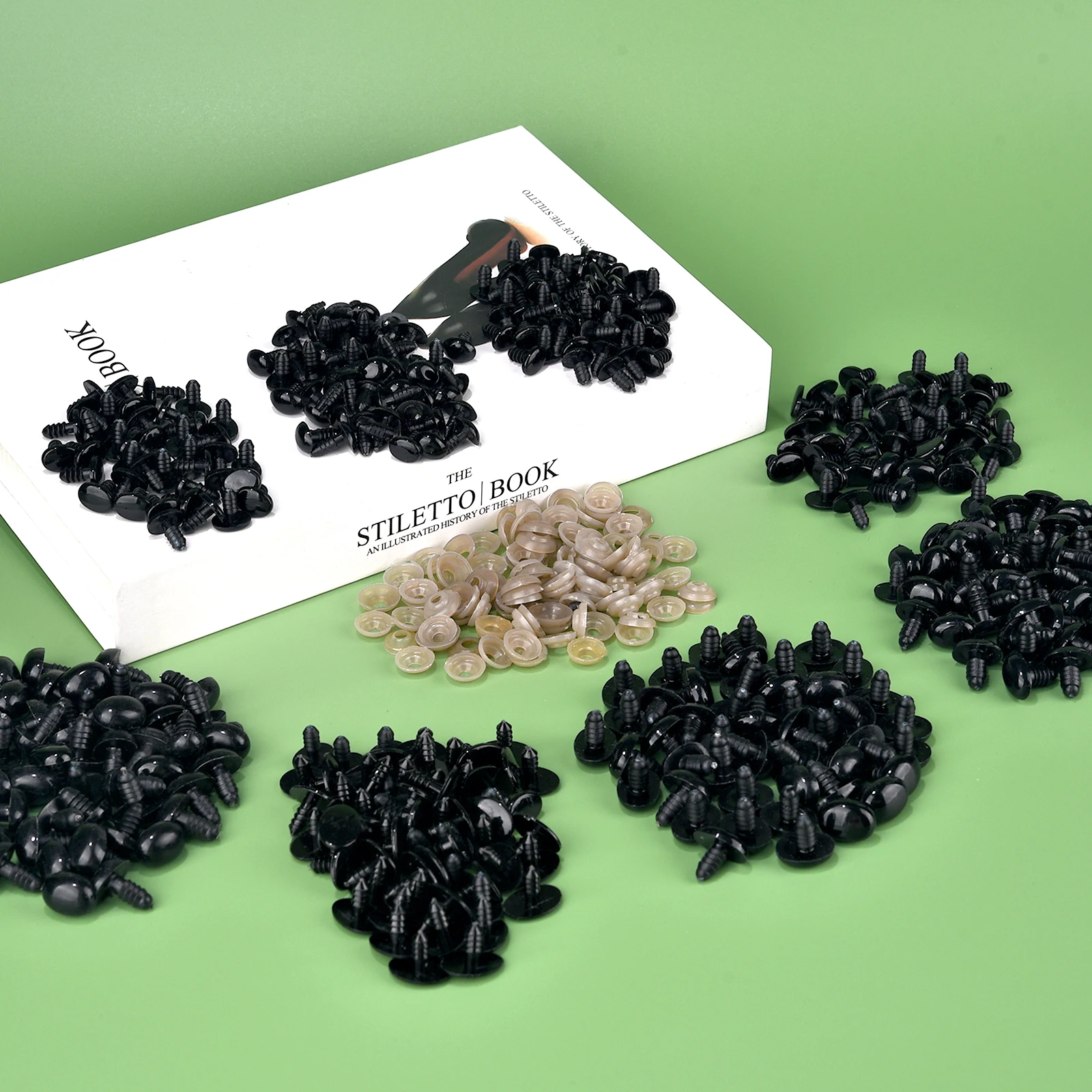 50 قطعة إكسسوارات دمي البلاستيك الأسود أفخم أنوف السلامة Amigurumi DIY بها بنفسك لعبة مضحكة عيون الأنوف أنيما اكسسوارات الحرف صنع