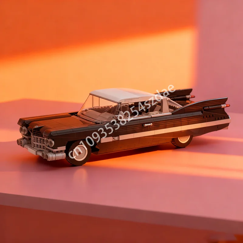 

1969 шт. MOC Cadillac Coupe De Ville, созданная модель здания, рождественский подарок, блоки, строительная сборная игрушка, идея «сделай сам», образование