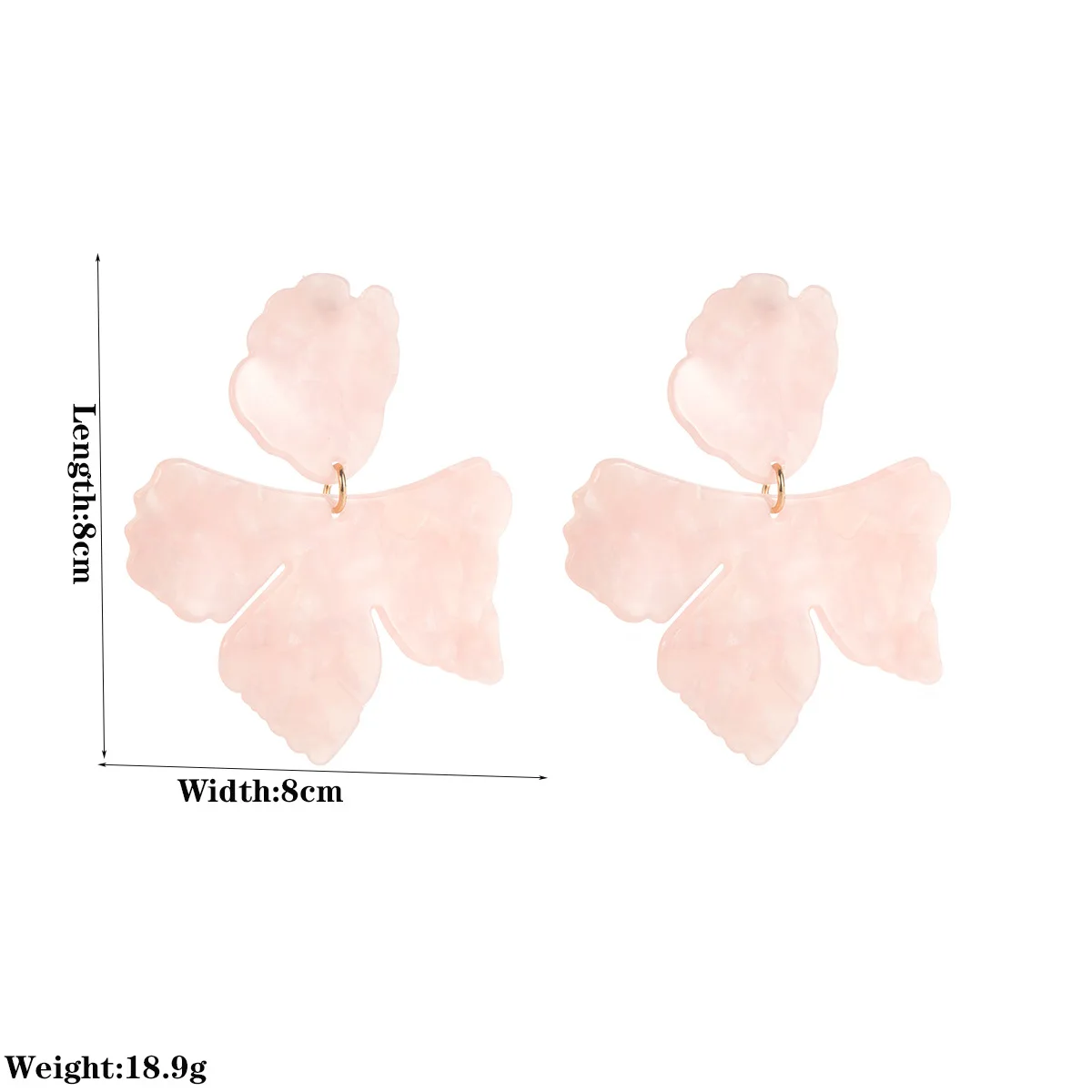 Translucent Petal Drop Earrings Oversized Floral Statement Dangle Earrings Romantic Summer Beach Party Jewelry Women