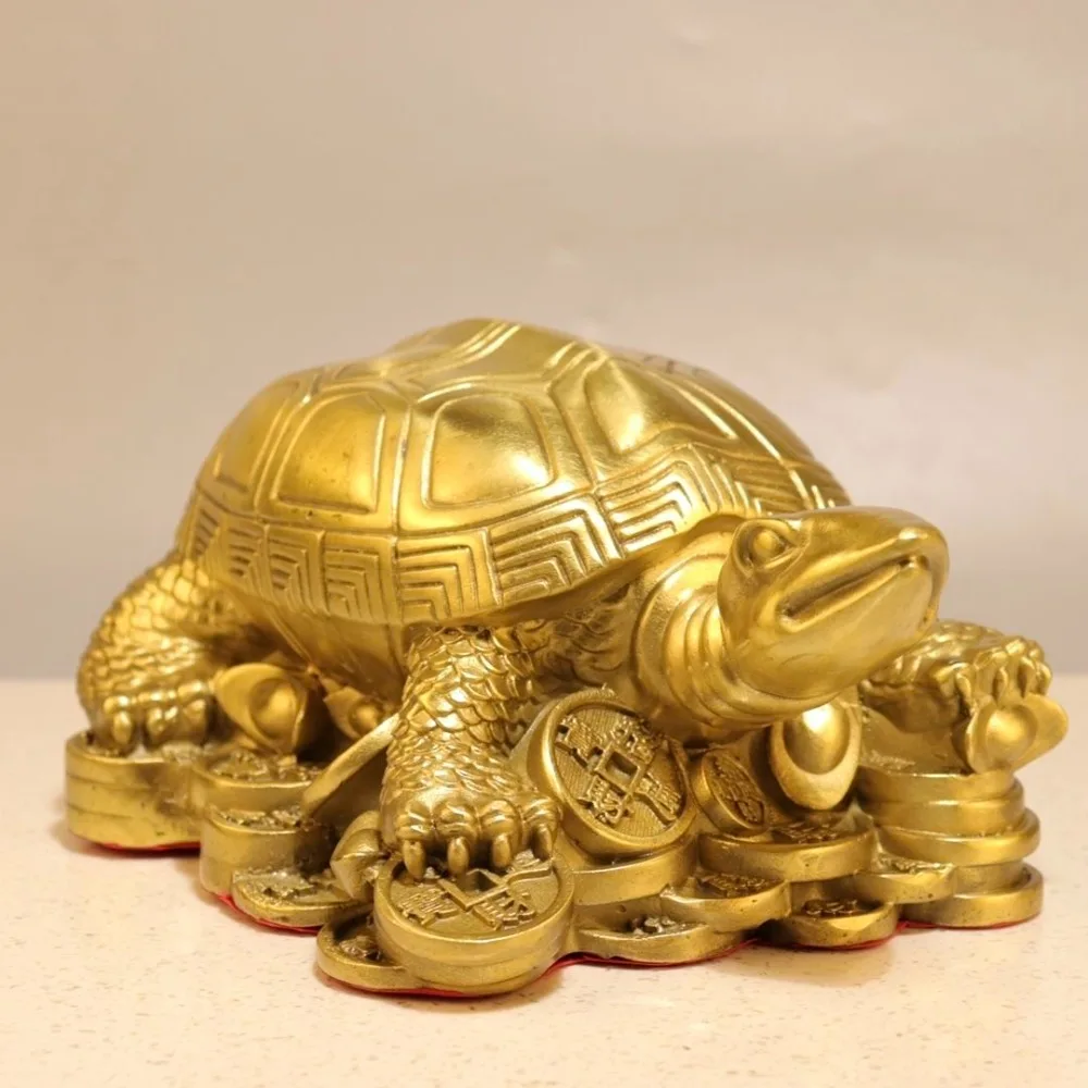 Red-eared Slider and Money Turtle Figurines: Decorative Ornaments for Offices and Living Rooms, Housewarming Gifts