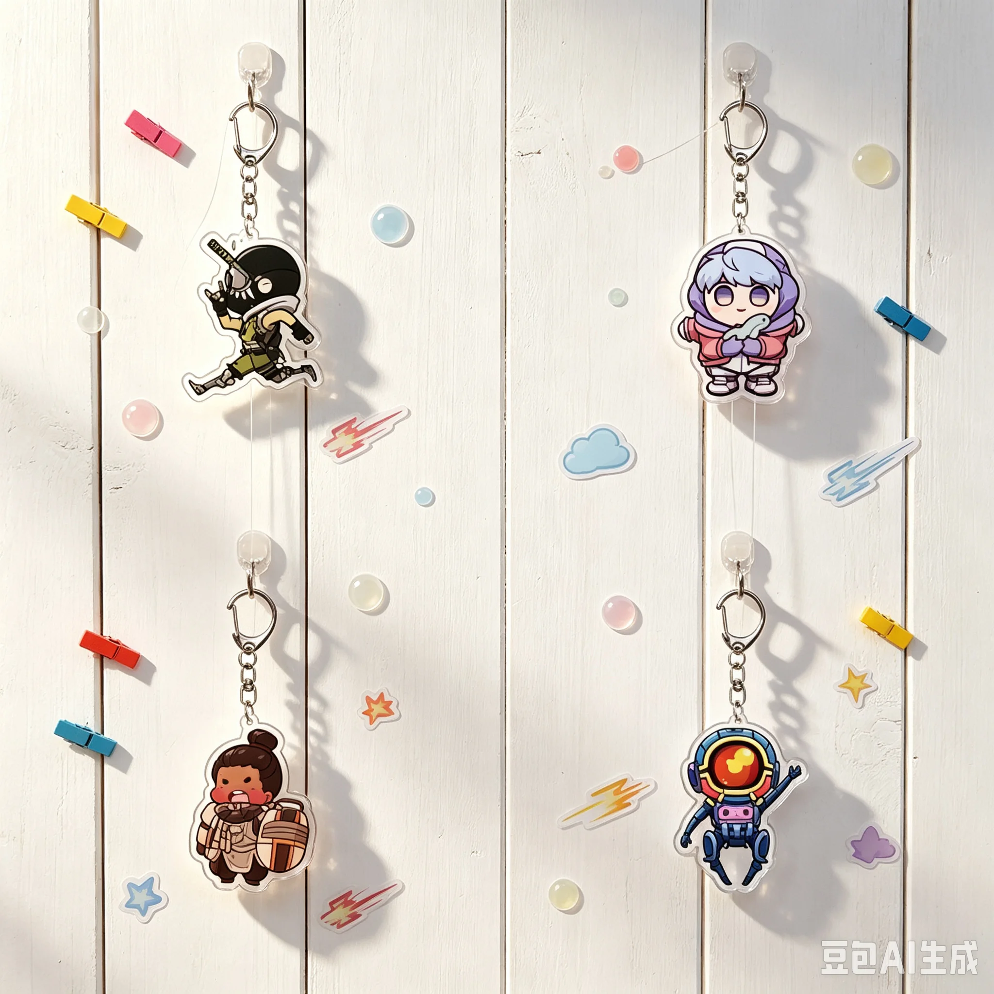 HOT Game Apex Legends Accessories Gift Bag Charm Creative Cute Backpack Pendant Key Ring High Definition Images Acrylic Keychain