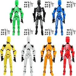 (Unassembly)Dummy 13 Action Figure,T13 Action Figure 3D Printed Multi-Jointed Movable,Lucky 13 Action Figure Hand Painted Figure