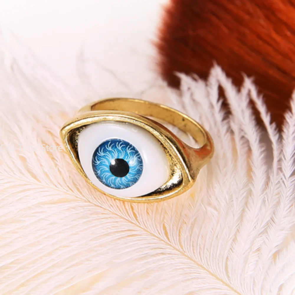 Punk Eyeball Rings for Men Women Unisex Evil Eye Vintage Halloween Jewelry Wholesale Exaggerated Gothic Rings Gift Кольца