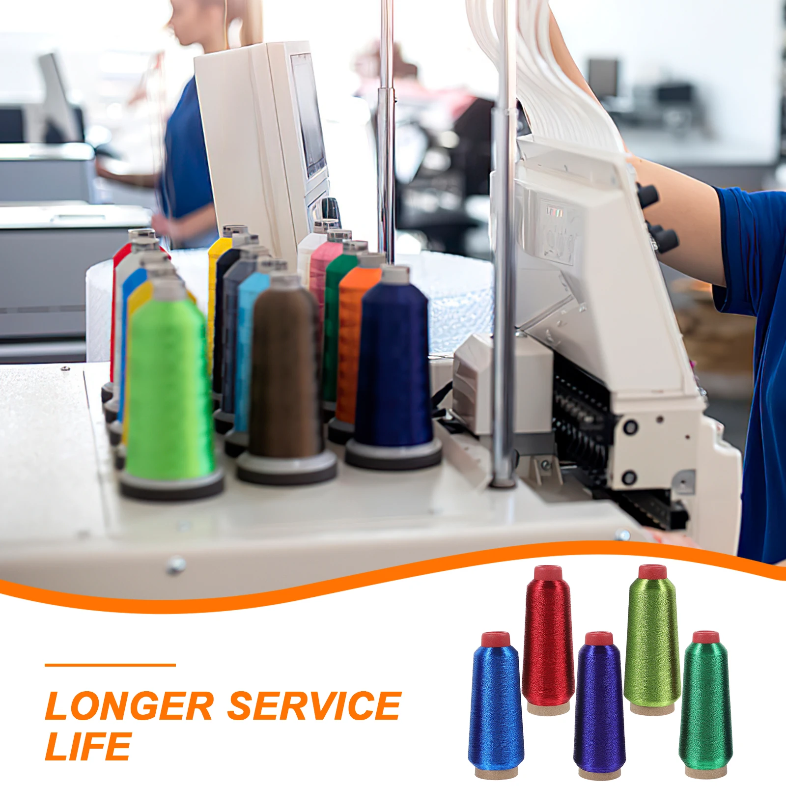 

5 Rolls Durable Computer Embroidery Thread Multi-Color for Cross Stitch DIY Kids Crafts Premium Embroidery Floss