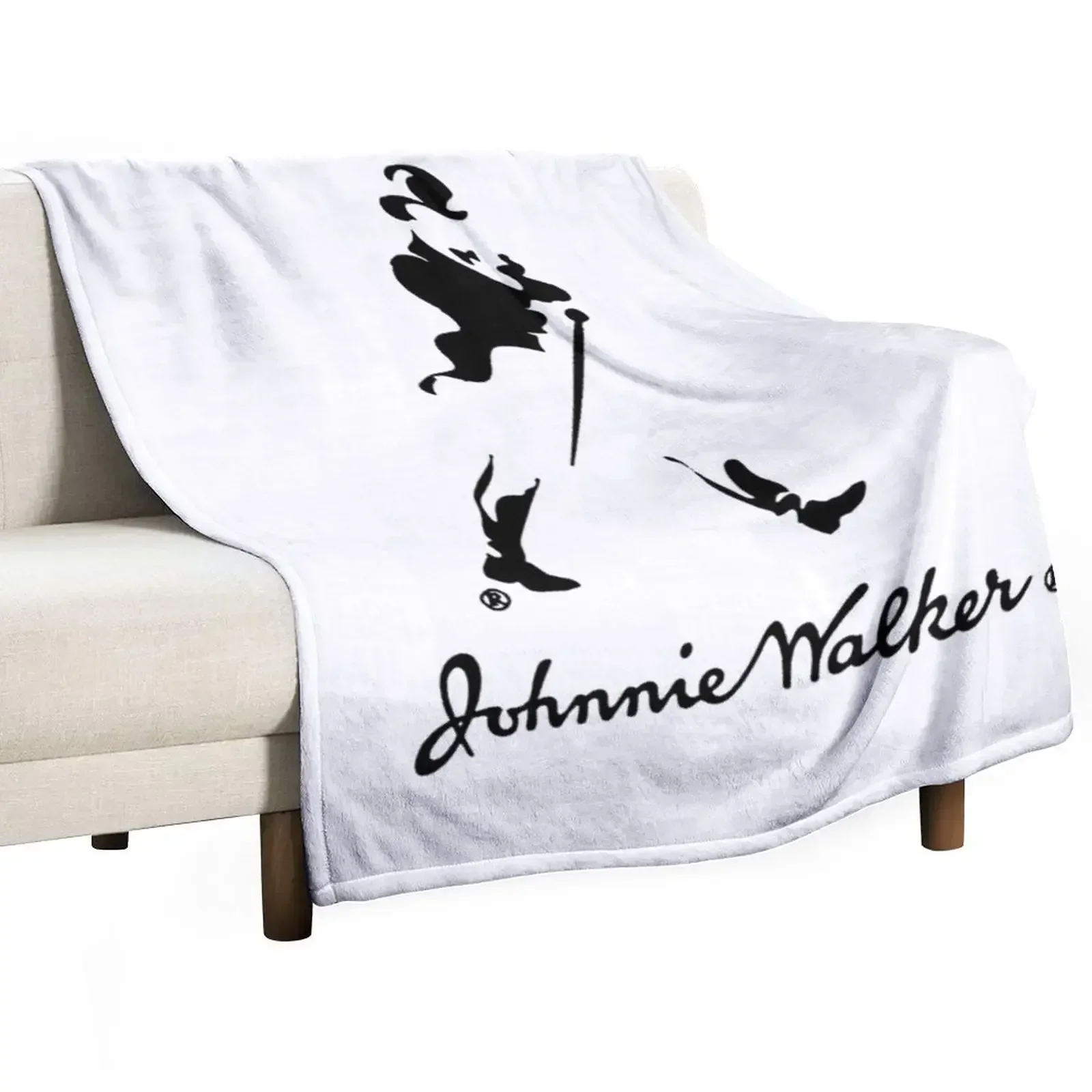 

White Johnnie Walker Whisky Throw Blanket Thin heavy to sleep Sofas Blankets