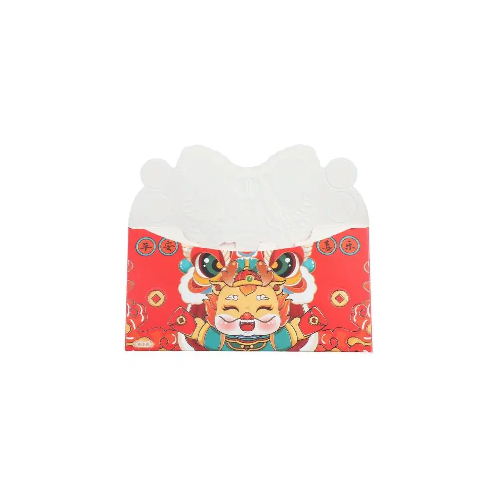 4pcs Lion Dance Dragon Year Red Envelope Chinese Style Cartoon Luck Money Envelopes Red Cute Lucky Money Pocket Spring Festival